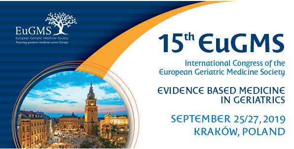 15th EUGMS Congress: “Evidence based medicine in geriatrics”, 25-27 September 2019, Kraków (Poland)